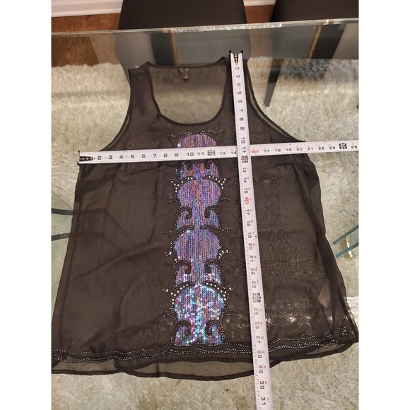 Maurices Women's Black 100% Polyester Round Neck Sleeveless Top Blouse Size 1 - Picture 7 of 12